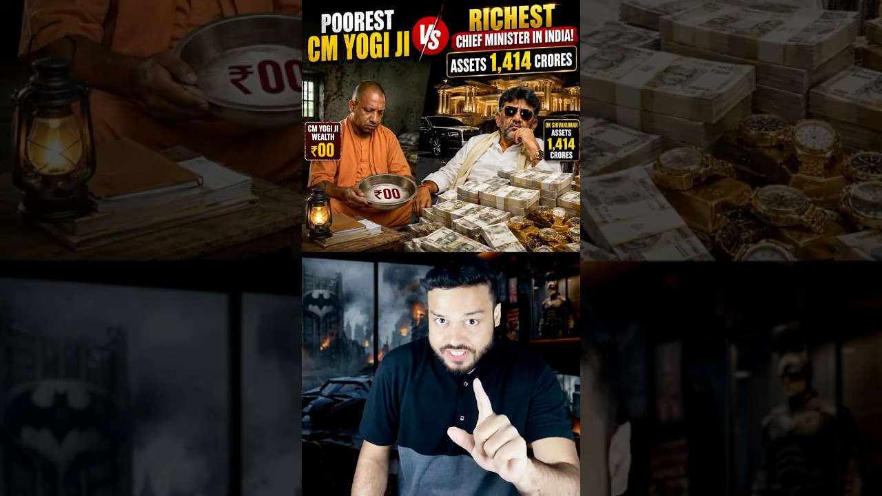 OMG! Poorest vs RICHEST Chief Minister (CM) of India- INSANE Indian Wealth Comparison #shorts