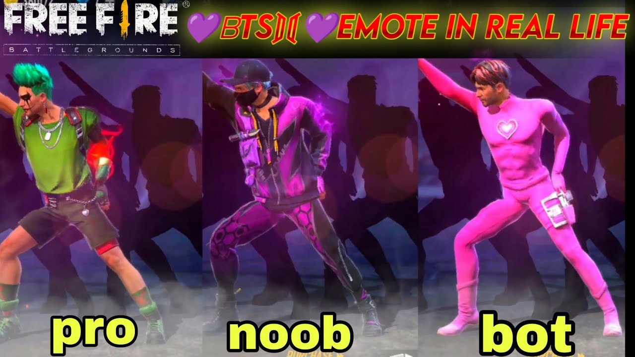 FREE FIRE RARE EMOTES IN REAL LIFE KOREAN BOY'S DANCES || RARE LEGENDARY EMOTES IN REAL LIFE ||