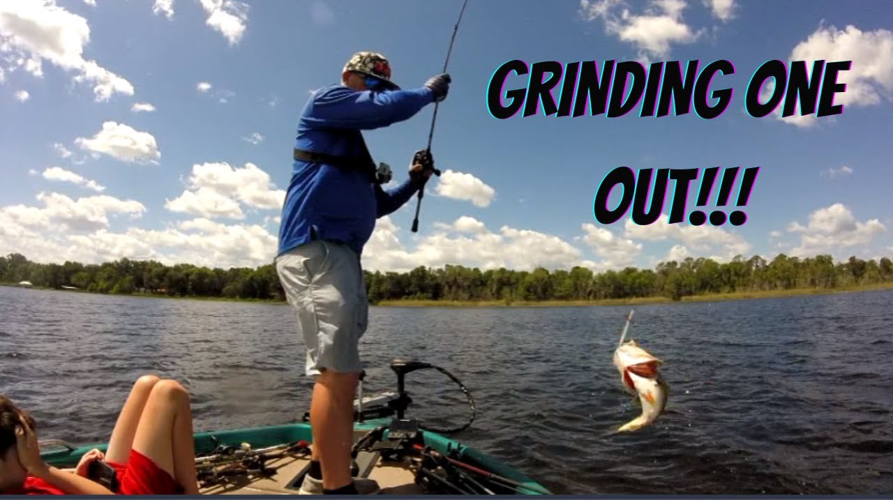 Grinding one out. tough day of fishing.