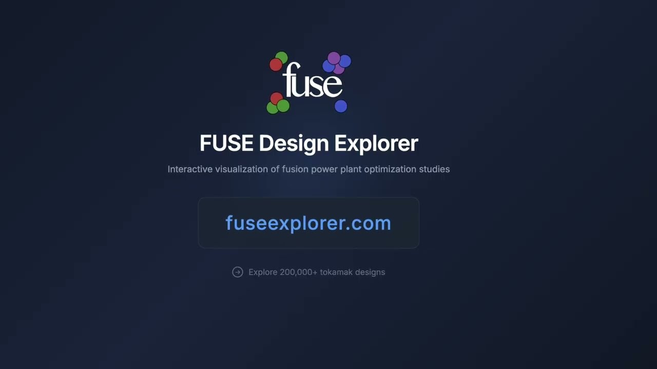 FUSE Explorer Walkthrough: Interactive Tokamak Optimization Data
