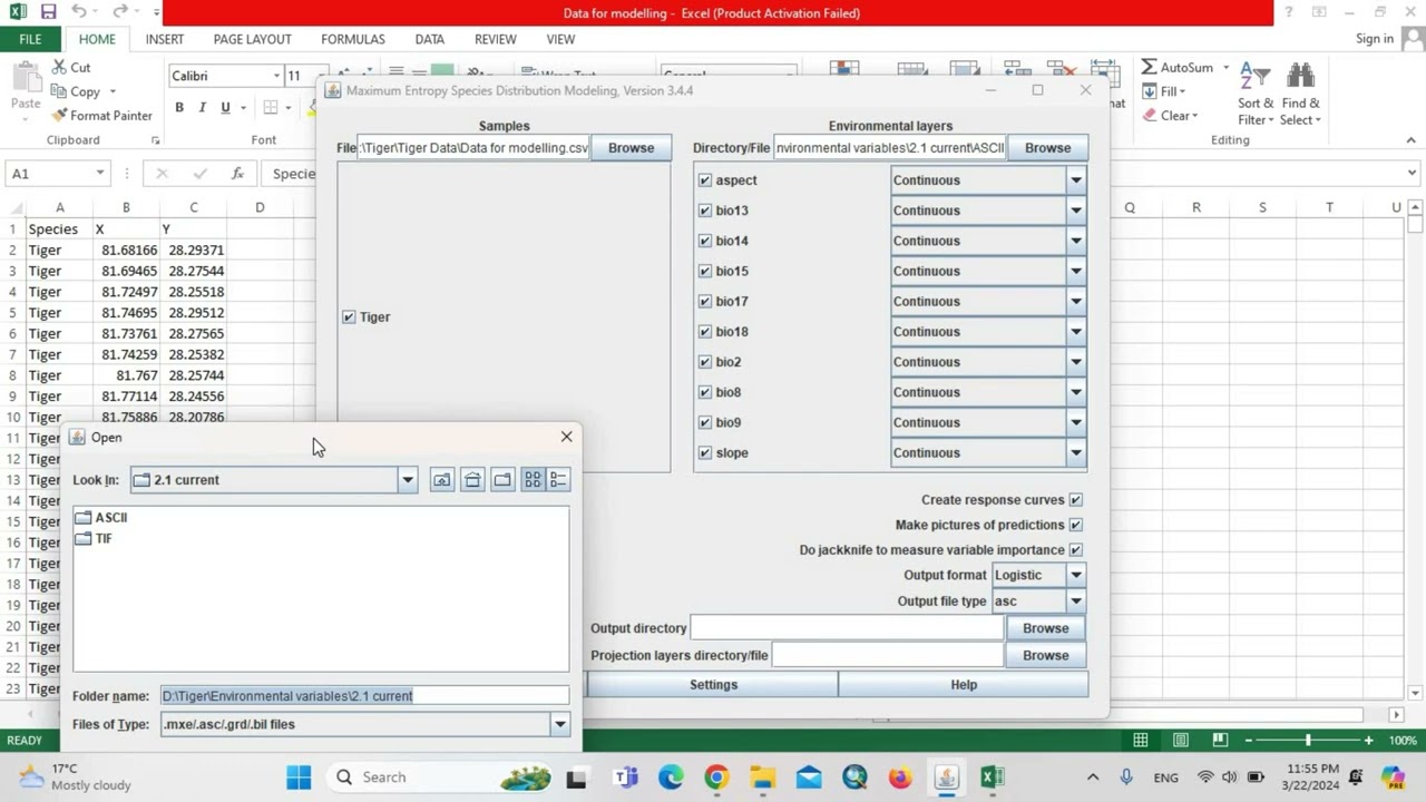 How to run the MaxEnt and how to project for future climate change scenario