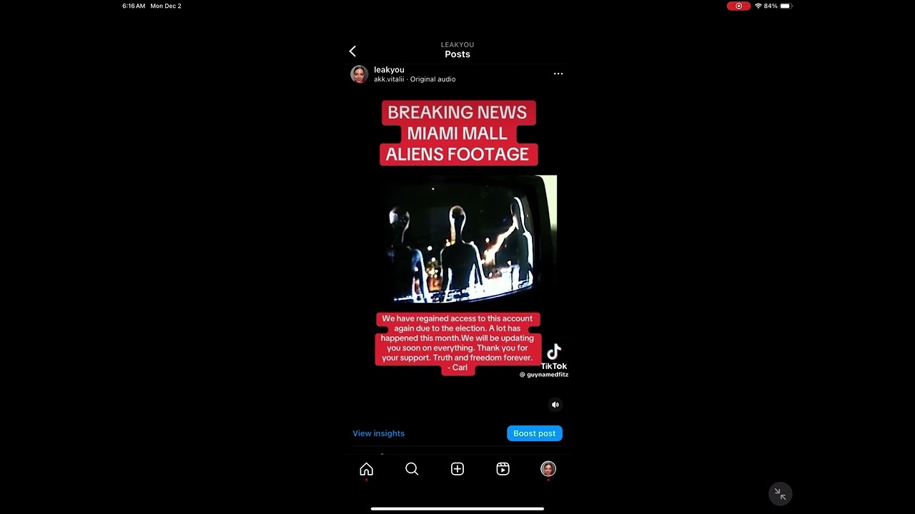 Miami Mall Alien Footage | @GuyNamedFritz | Bayside Mall | LeakYou.com