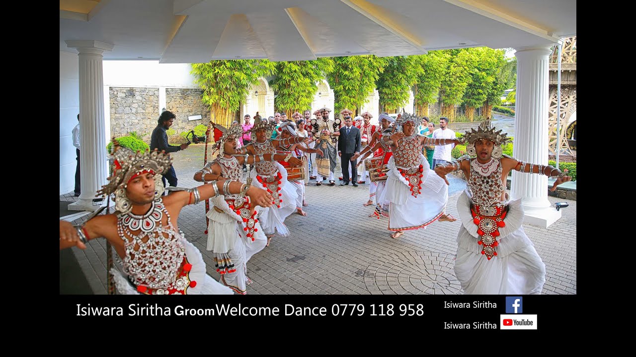 Isiwara Siritha Sri lanka Traditional Groom Welcome Dance { Chandhima Weds Ishara}