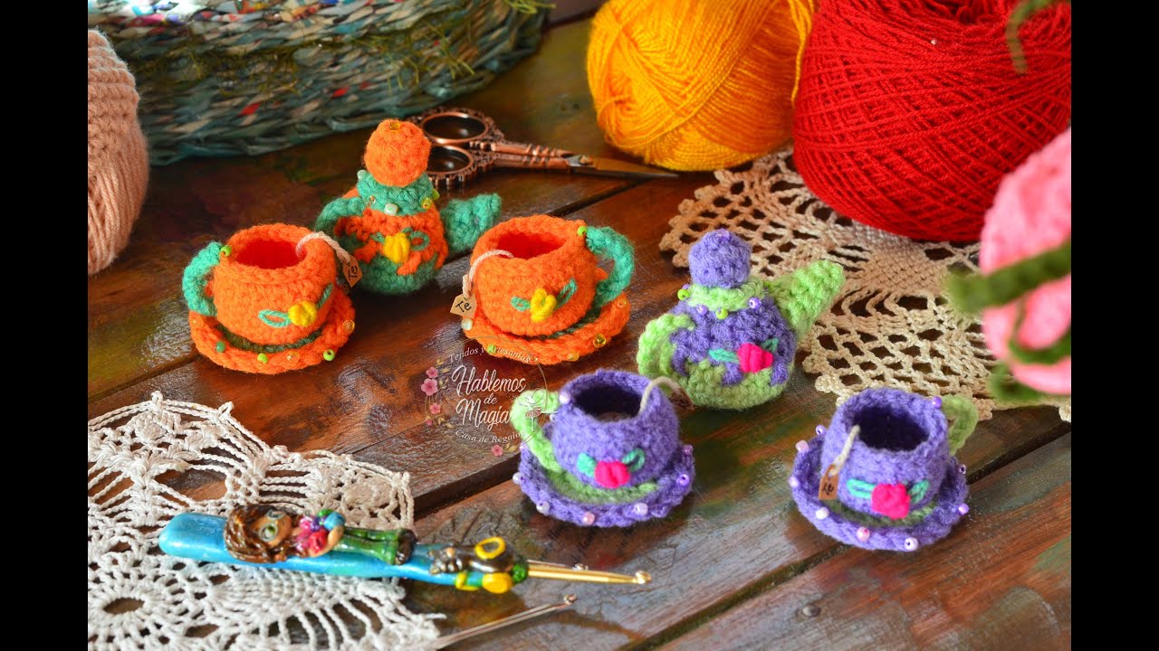 ( Juego de té ) Paso a paso en crochet.
