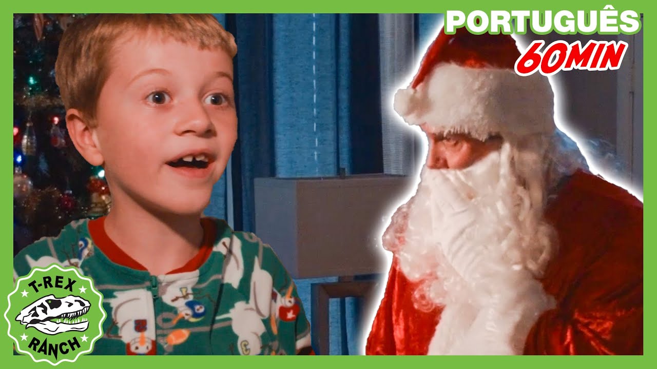 História de Natal do Dinossauro! | Natal no Parque do T-REX | Série de Dinossauros para Crianças