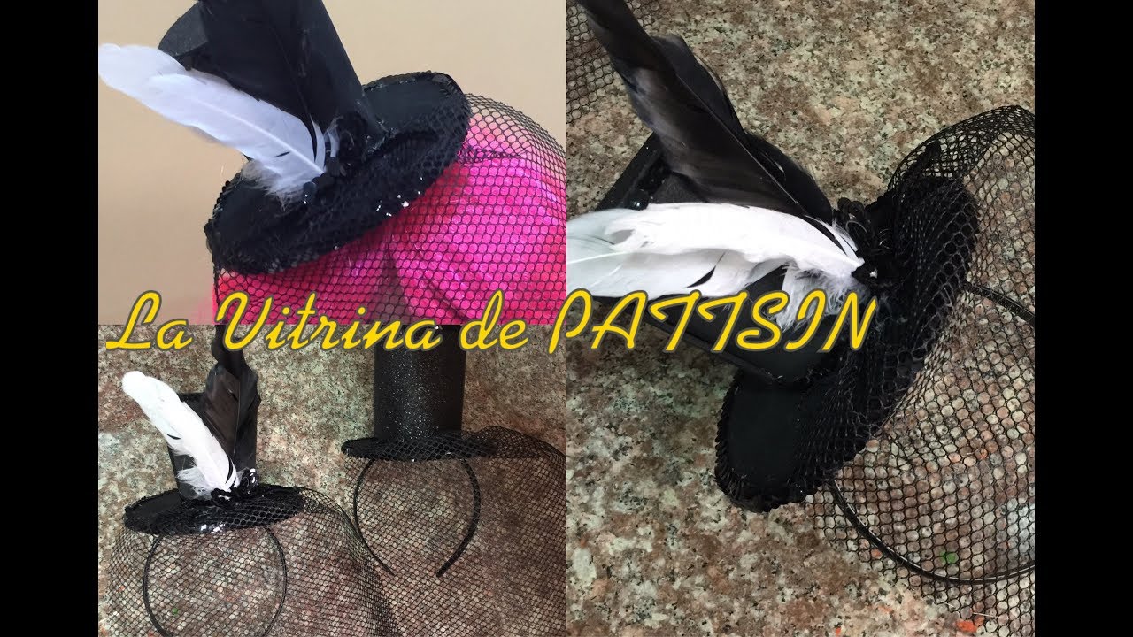 Cómo hacer mini sombrero burlesque, mini hat 