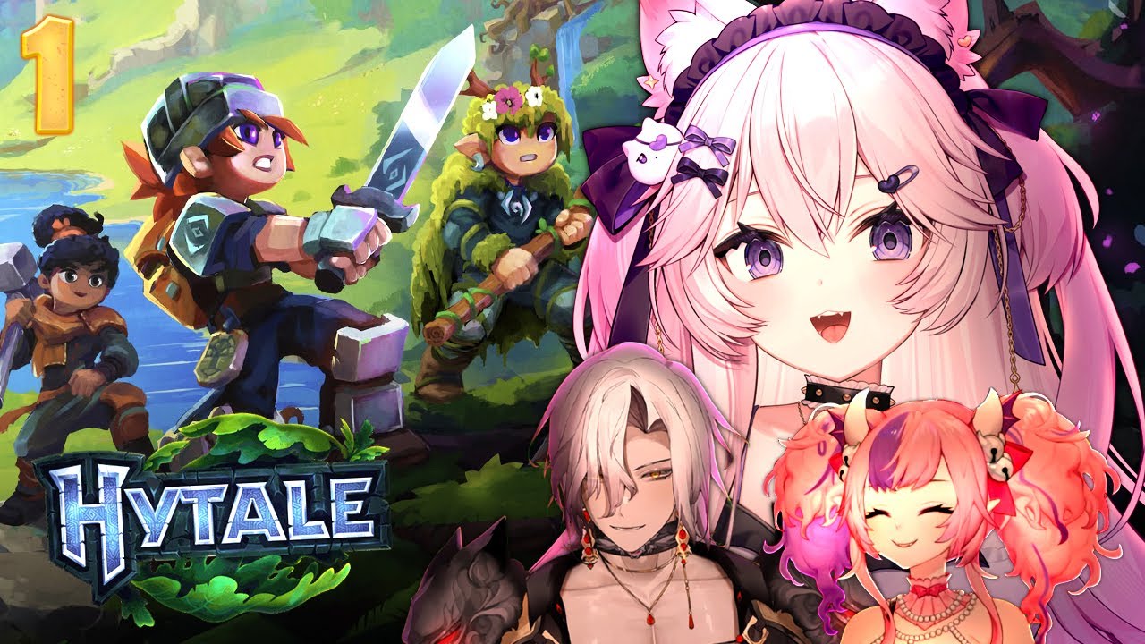 Nyanners Plays Hytale | Episode 1 (ft. Ironmouse & Aethel)