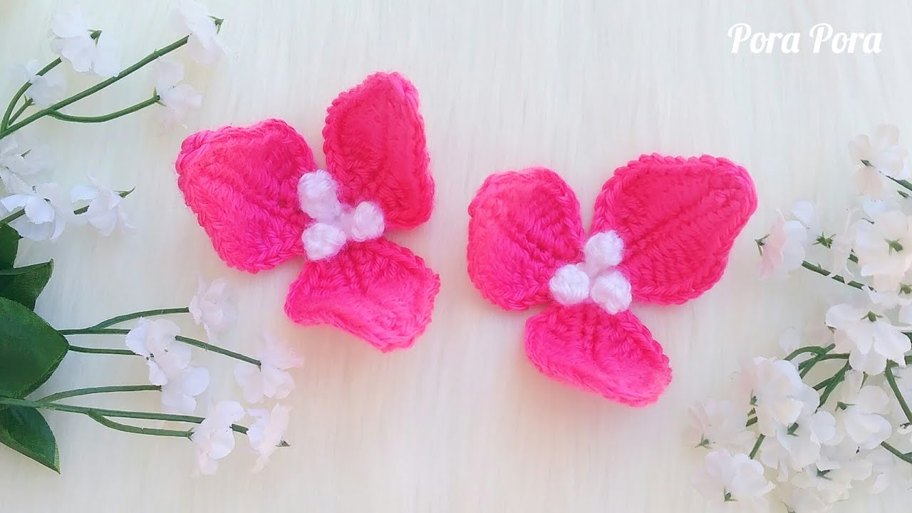 How to crochet Bougainvillea flower I Easy crochet flower tutorial for beginners