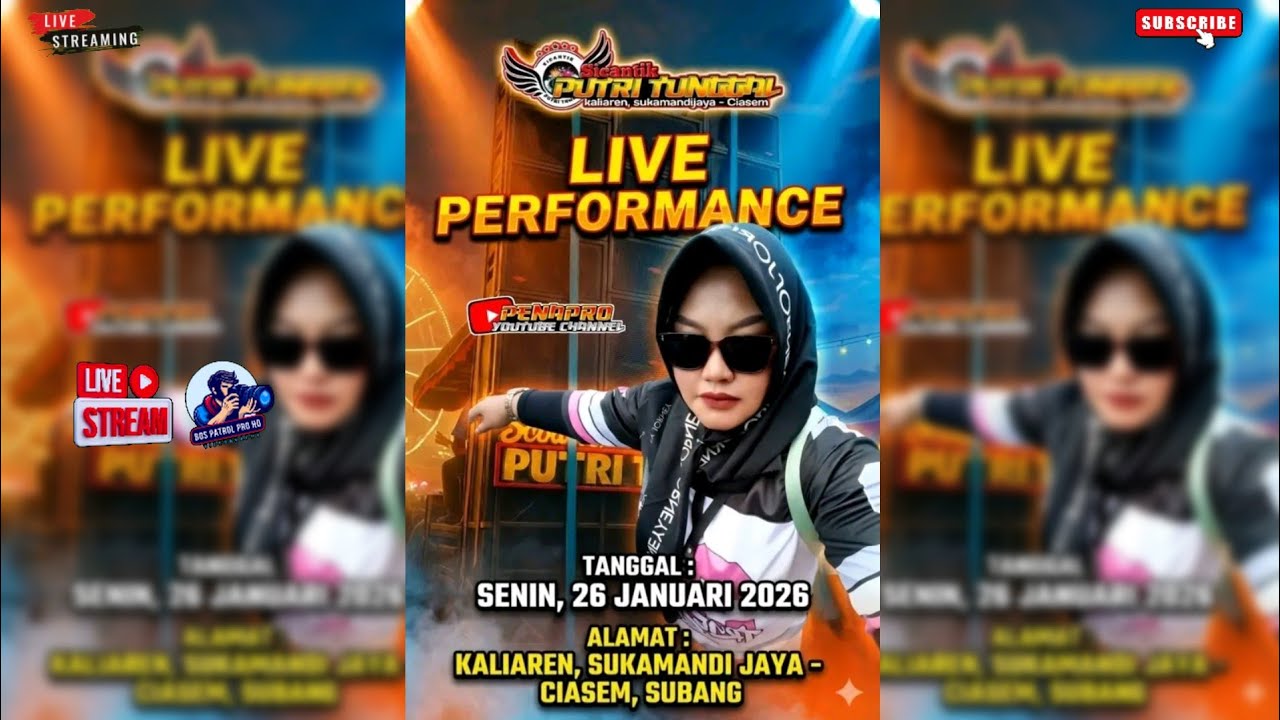 🔴 LIVE NGARAK SI CANTIK PUTRI TUNGGAL 26 JANUARI 2026 KALIAREN SUKAMANDI JAYA CIASEM SUBANG JBR SORE