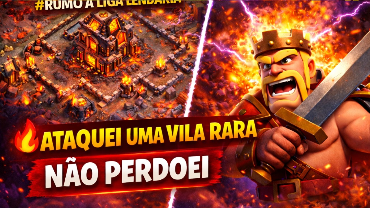 SUBINDO PRA LIGA LENDÁRIA! 😱🔥 Meus ATAQUES FORAM INSANOS- PARTE 2 ATAQUEI UMA VILA RARA E FOI VAPO