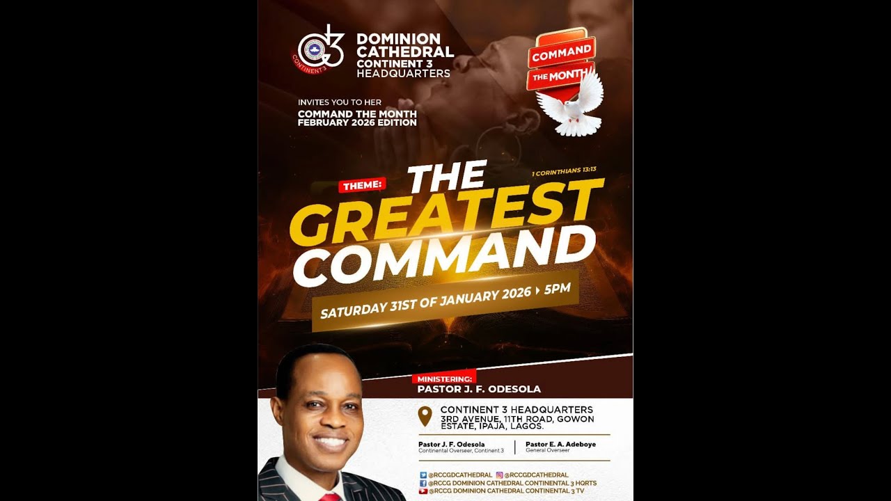 JANUARY 2026 COMMAND THE MONTH || THE GREATEST COMMAND