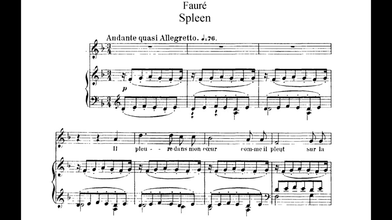 Fauré: 4 Mélodies, Op. 51 (1888) with score
