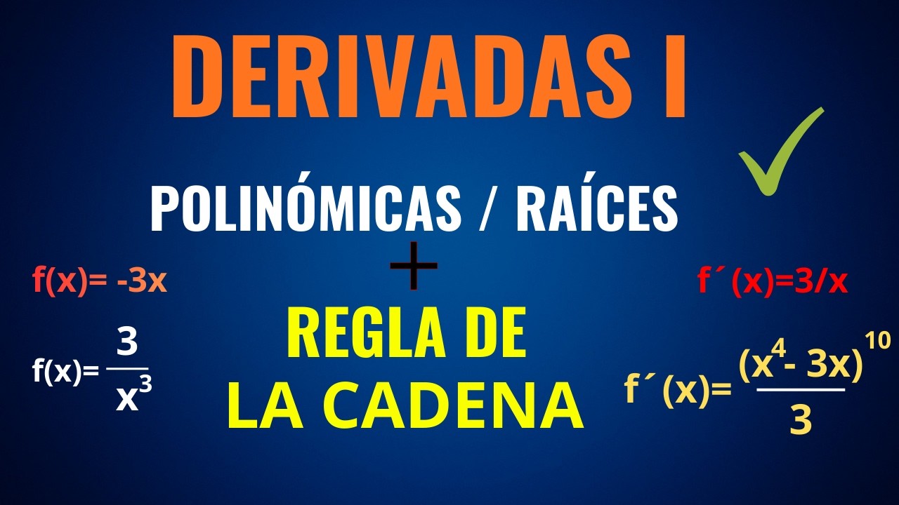 DERIVADAS desde CERO (16 Ejemplos) | Regla de la Cadena, Raíces y Polinomios | 2º Bach