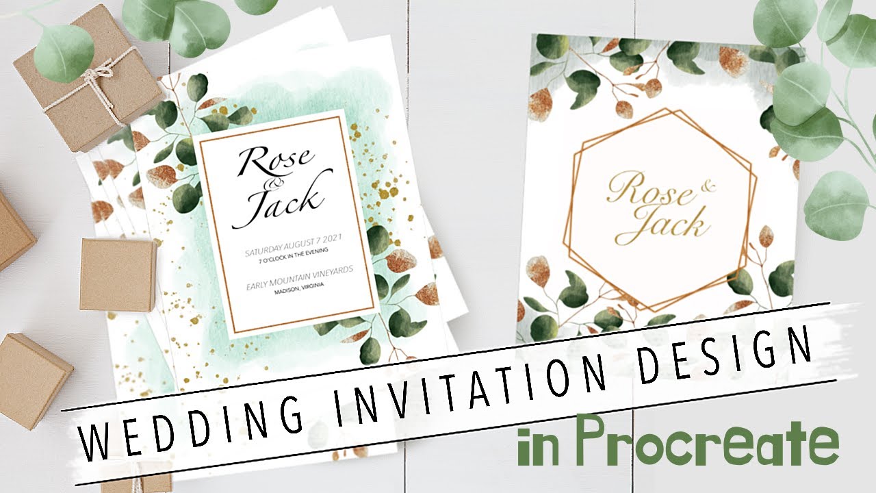 Wedding Invitation Design // DIY Procreate Watercolor Tutorial