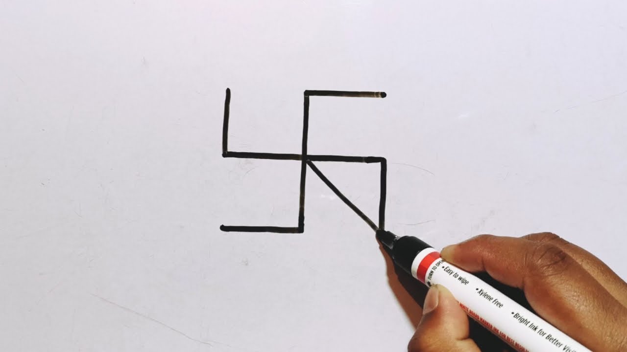 How to turn Swastik into a Cute Flower | How to draw a Flower easy draw so cute | Draw From Swastik