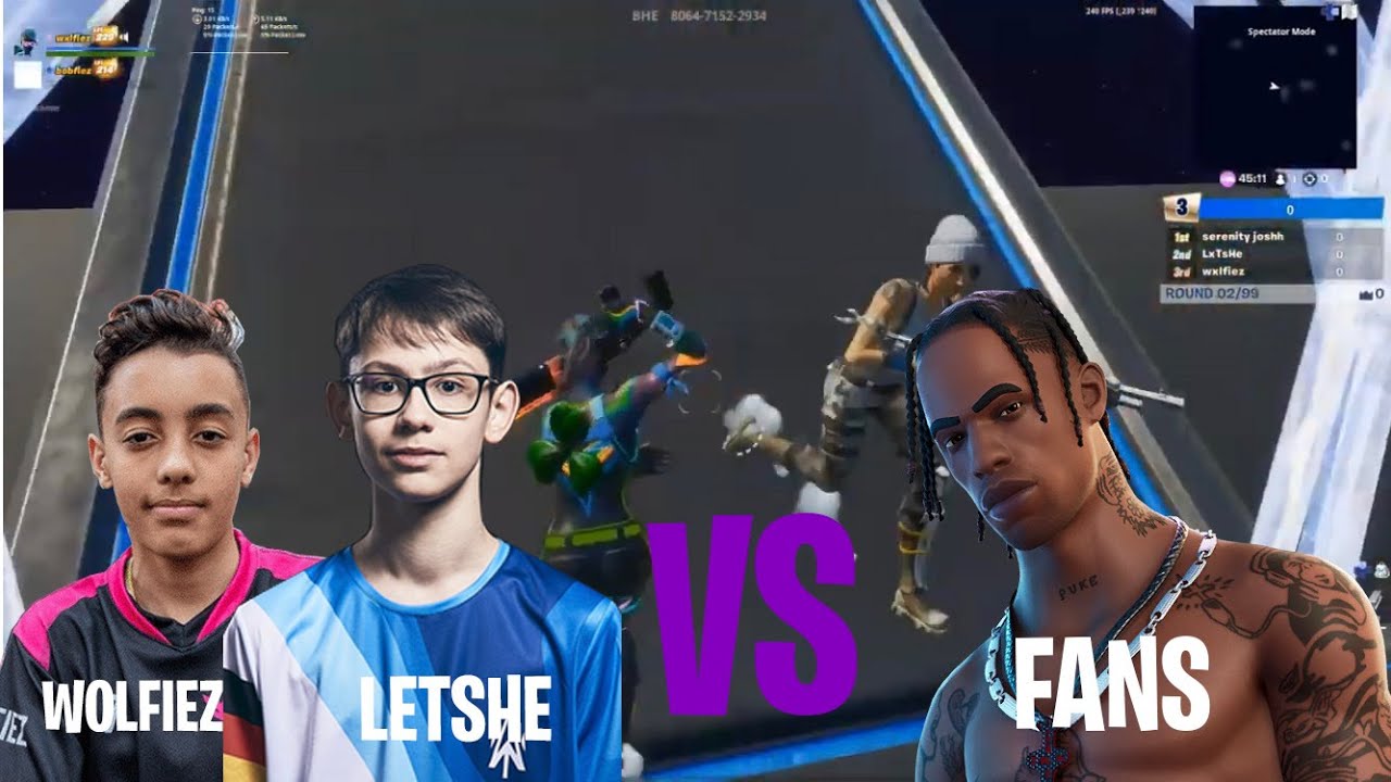 Wolfiez vs Letshe vs Fans | 1V1 Sick Buildfights