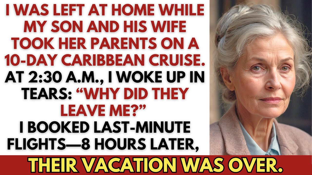 My son and his wife spent $6,000 to take her parents on a cruise, and left me home alone—so I…