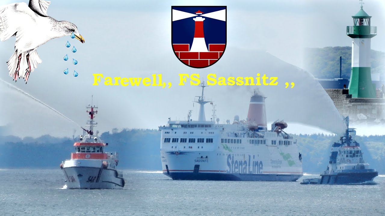 [HD] Abschied der Königsline ,, Fährschiff Sassnitz ,, verlässt Sassnitz / Rügen