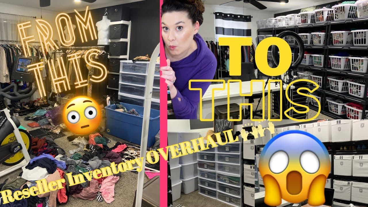 I GOT ORGANIZED using TOTESCAN QR Inventory System!! Reseller Inventory REDO + EXTREME ROOM MAKEOVER