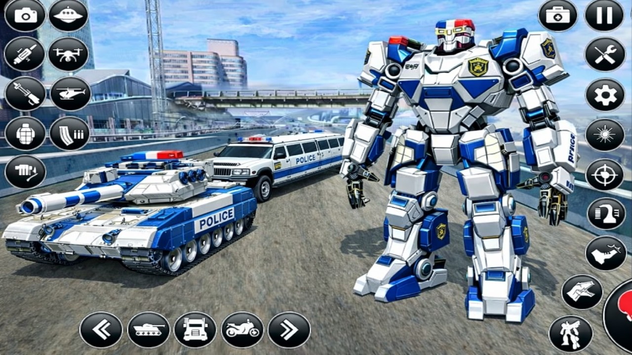Future Police 🚓🤖 | Police Robot & Tank + Hummer Limo High-Speed Chase | 2026 Simulation Game