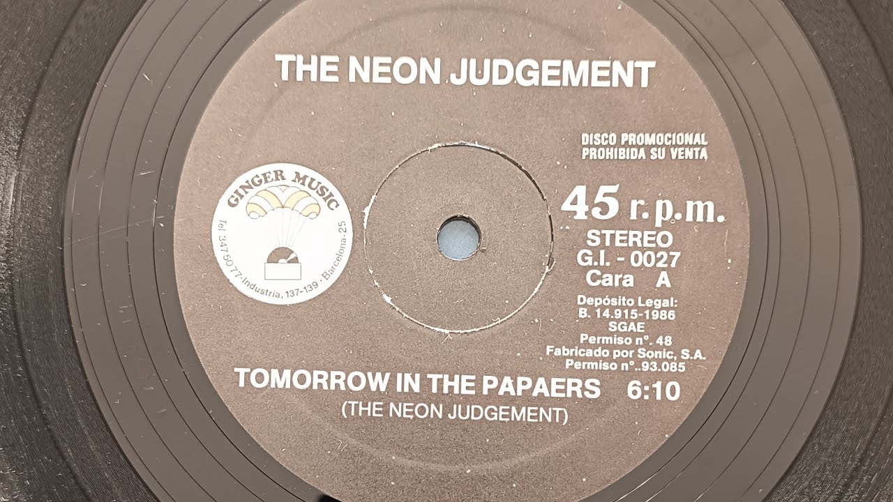 THE NEON JUDGEMENT - Tomorrow in the papers - (1984)