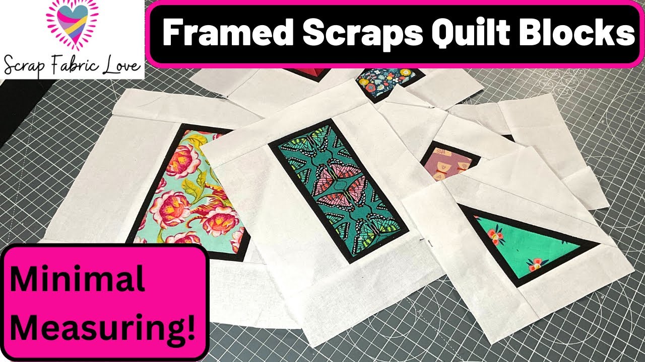 Framed Scraps Quilt Block - show off precious scraps!