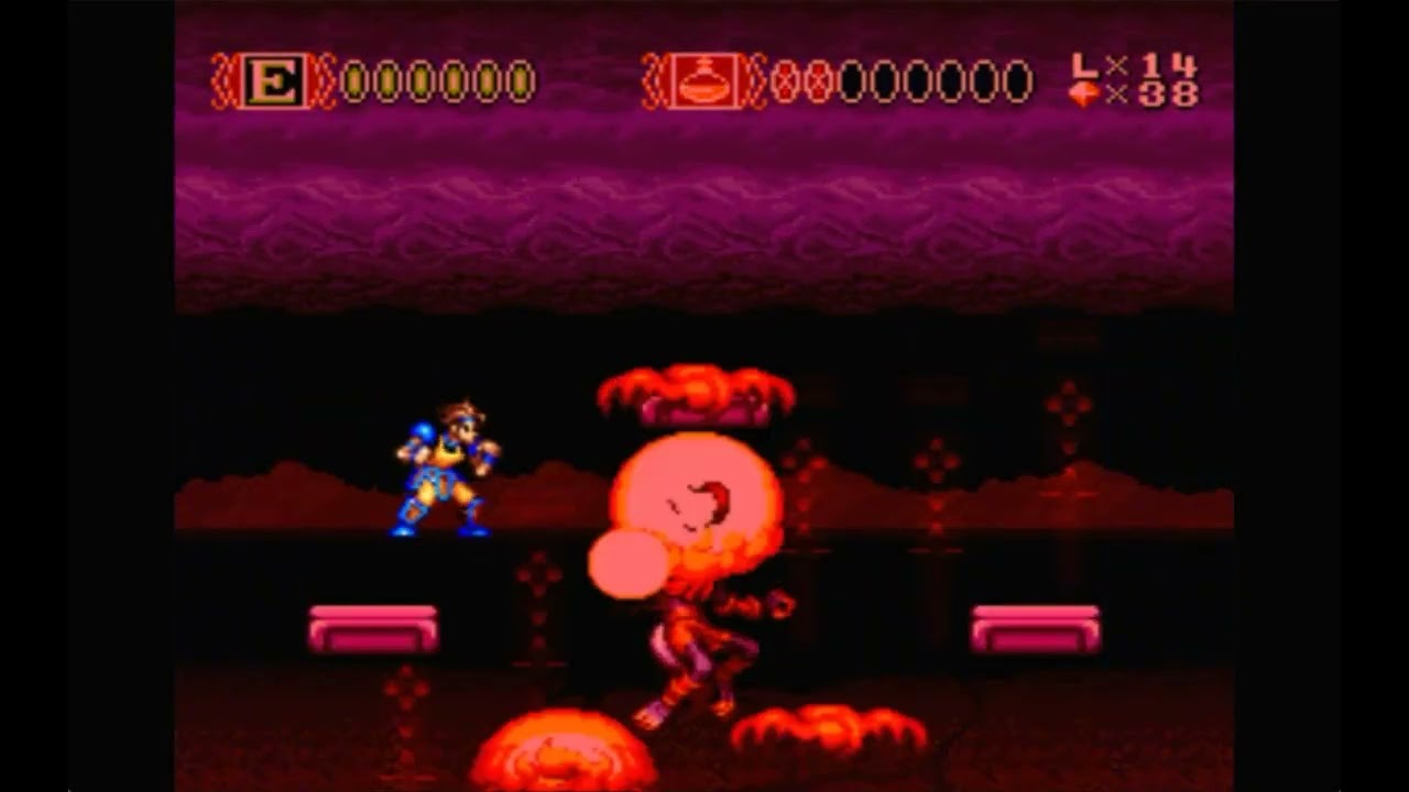 Super Nintendo Snes 16 bit Sky Blazer Battle With Bosses