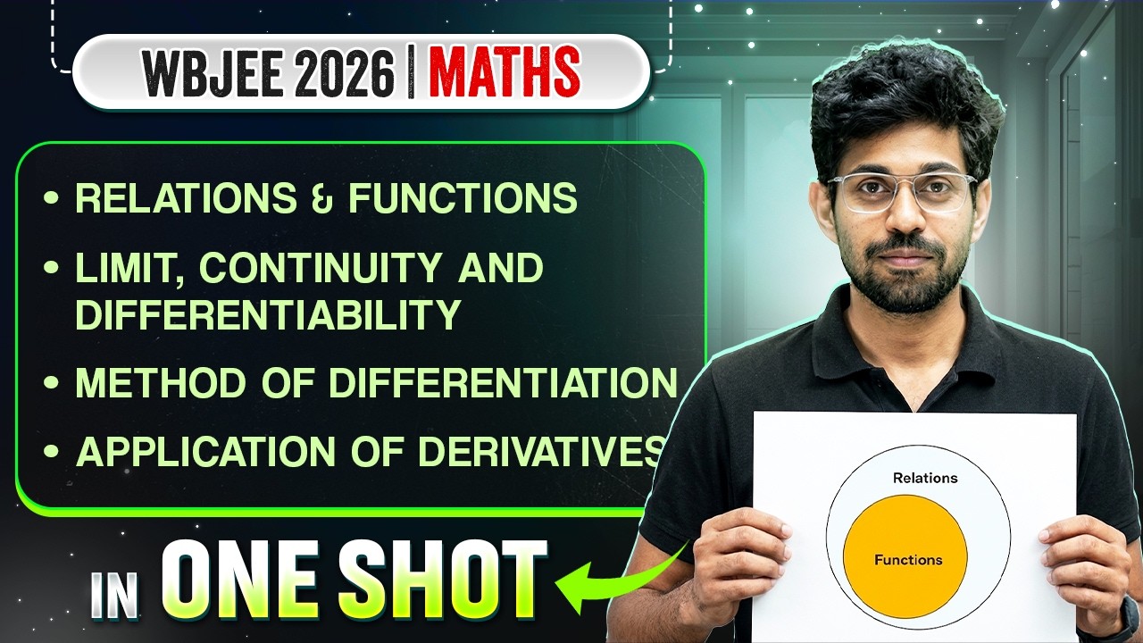 Relations and Functions, Continuity and Differentiability in One Shot 💯 CLASS 12 MATHS WBJEE 2026