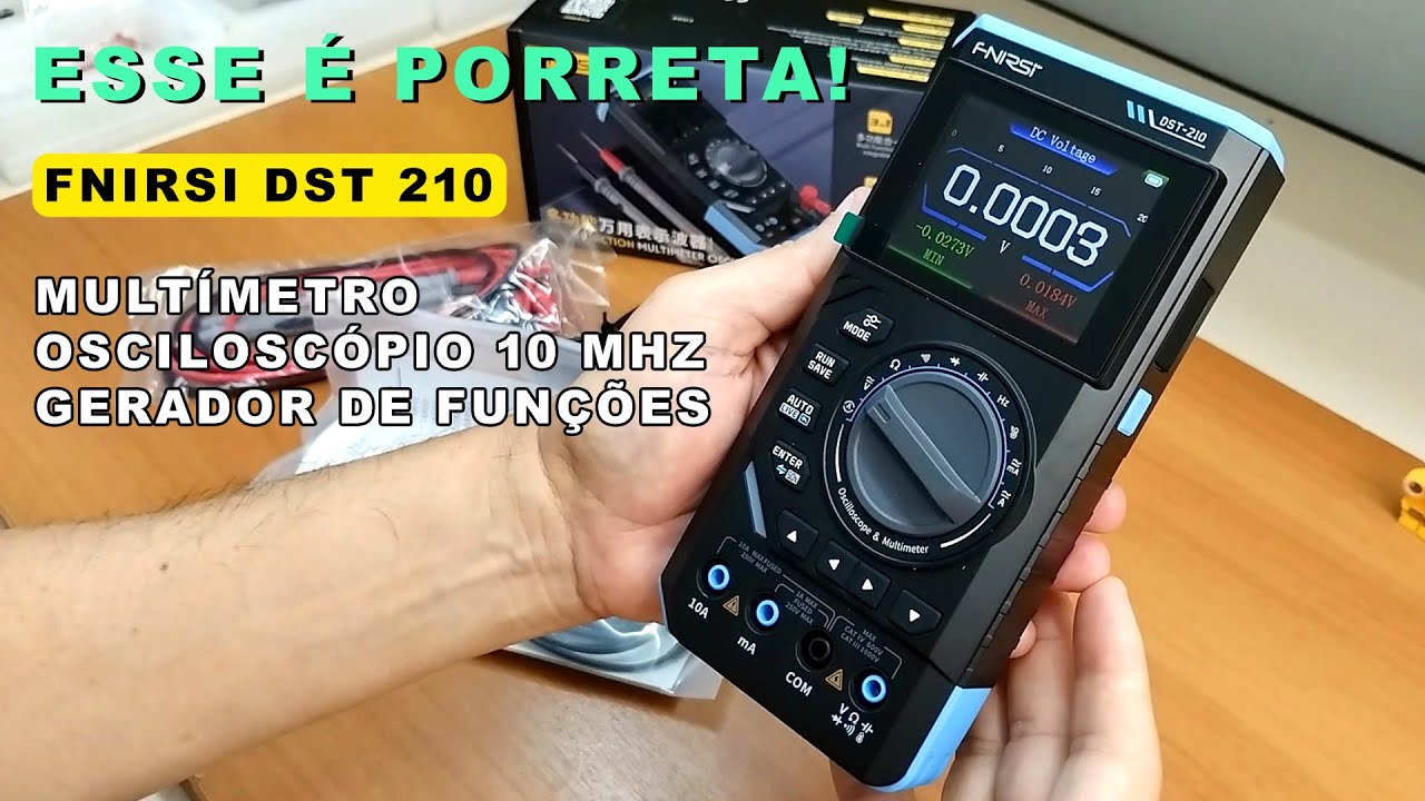 Conheça o Fnirsi DST 210 - O Multímetro com Osciloscópio e Gerador de Funções mais Porreta do mundo!
