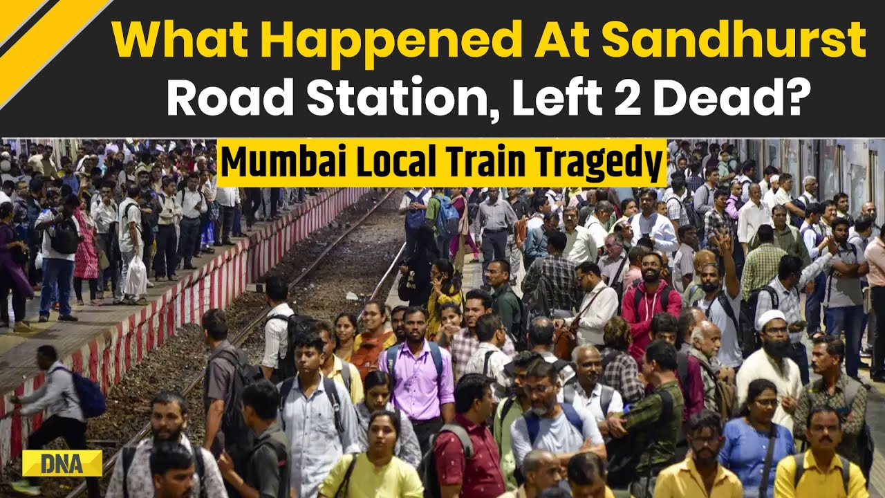 Трагедия в поезде Мумбаи: пригородный поезд сбил толпу, идущую по рельсам возле Сэндхерст-роуд. Ч...