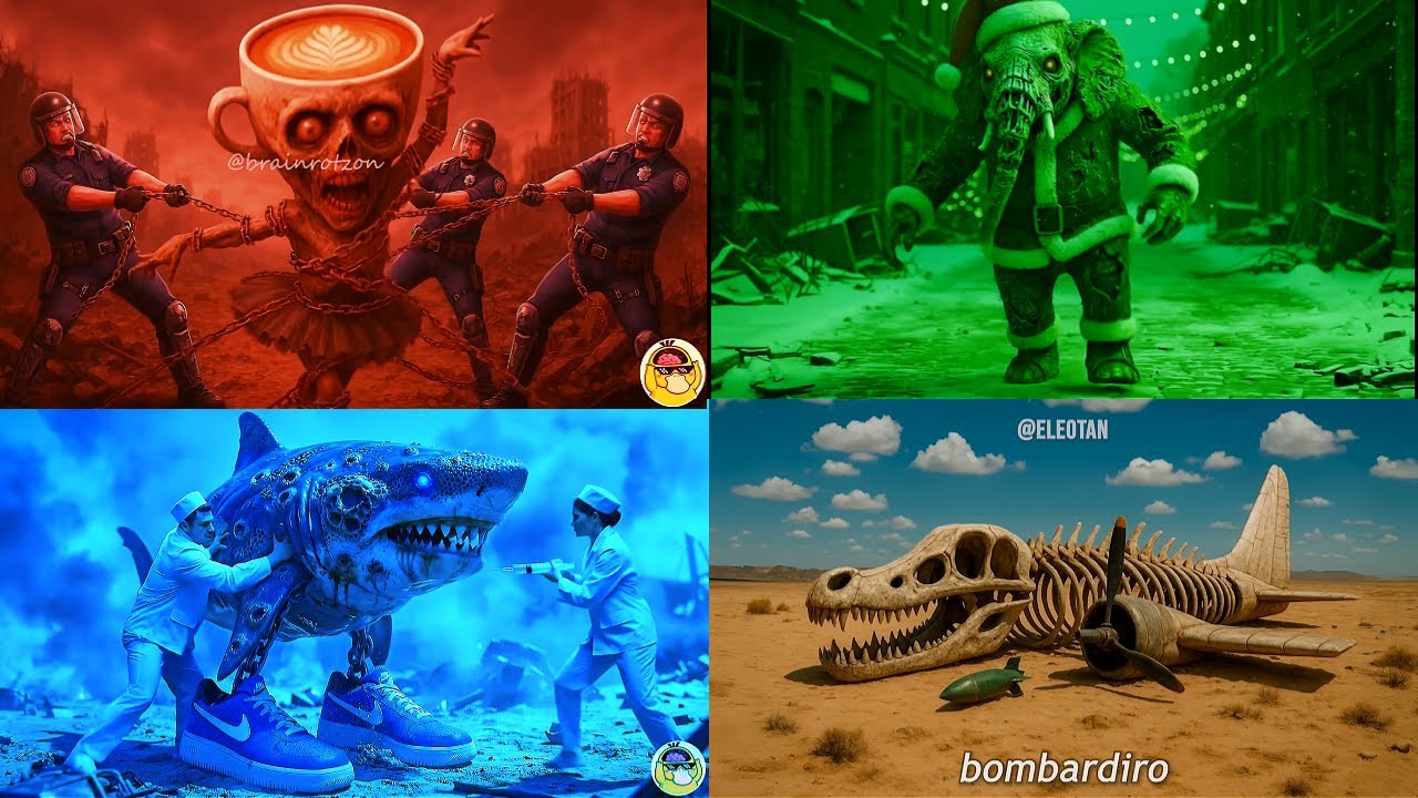 ITALIAN BRAINROT EXE 4 COLORS 4 MUSIC🎧#ItalianBrainrot #TungTungTung #TralaleroTralala #lyrics