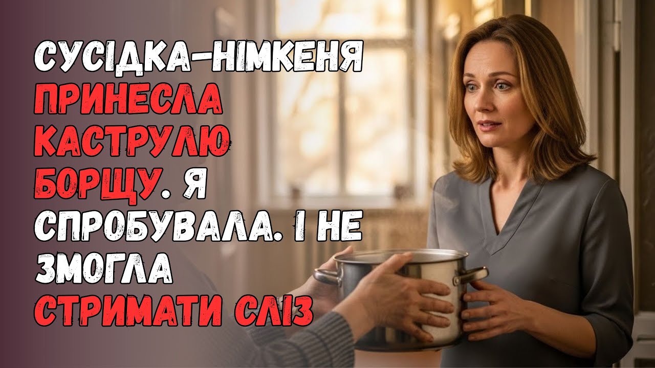 СУСІДКА-НІМКЕНЯ ПРИНЕСЛА КАСТРУЛЮ БОРЩУ. Я СПРОБУВАЛА. І НЕ ЗМОГЛА СТРИМАТИ СЛІЗ