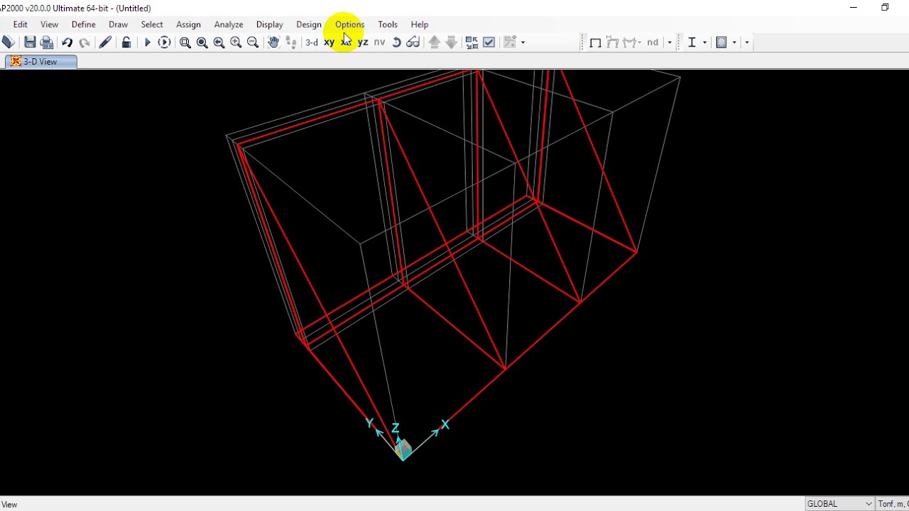 Modeling counterfort(Retaining wall) on sap2000
