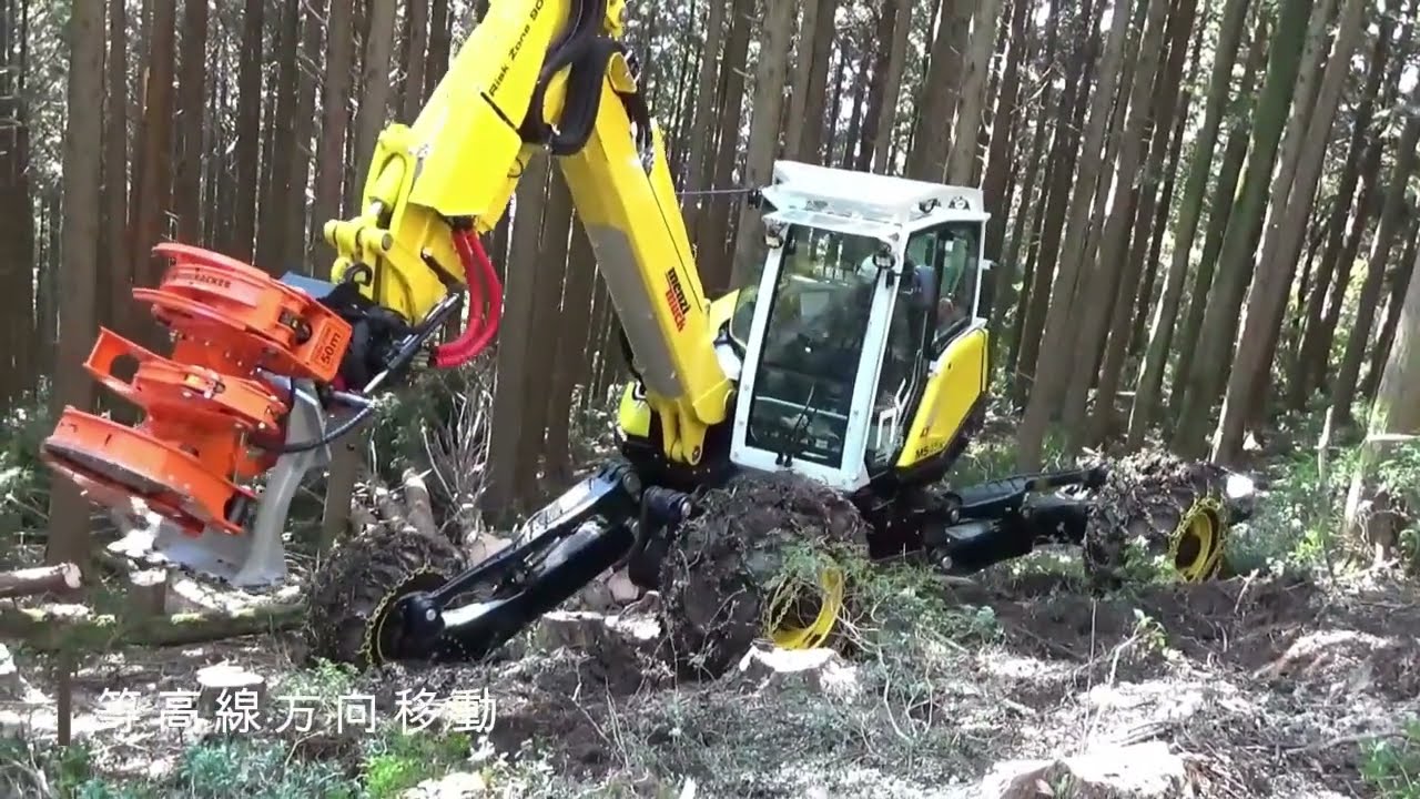 動画で知る4輪多関節型作業機械 スパイダー #5「林業にも優れた性能を発揮」