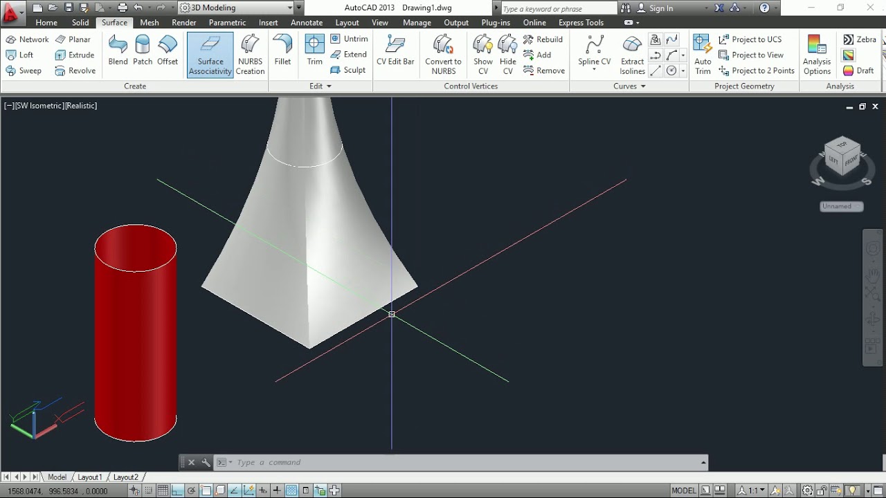 3D SURFACE CREATE COMMANDS IN AUTOCAD | BASICS TUTORIAL FOR BEGINNERS IN HINDI | 3D MODELLING