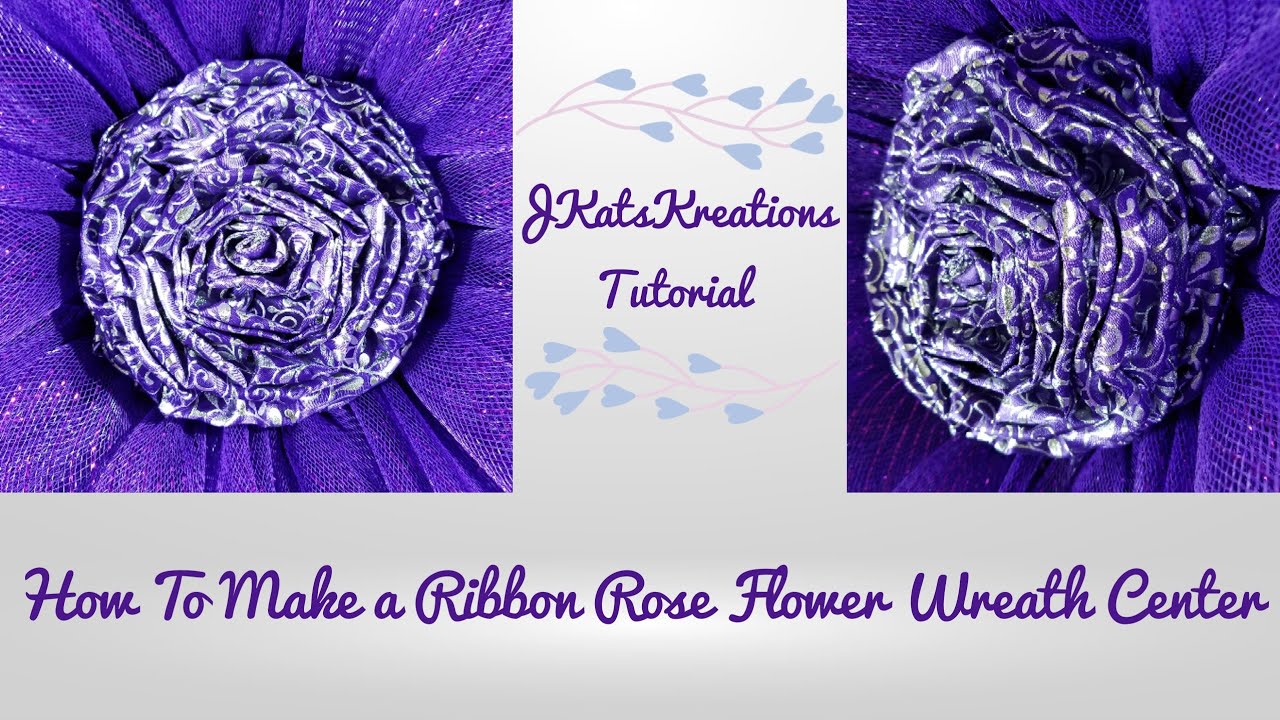 How to Make a Flower Wreath Center/Wired Ribbon Rose Tutorial