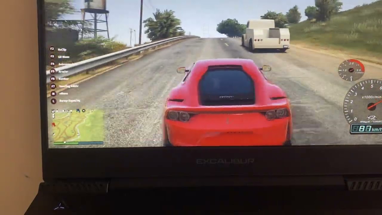 Gta 5 Fivem karlı havada ferrari sürme