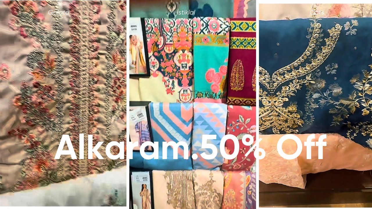 🔥 Alkaram Studio Latest Lawn Collection | 50% OFF Sale | Beautiful Printed & Embroidered Dresses