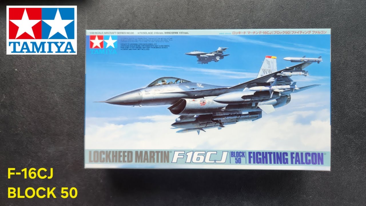 TAMIYA 1/48 F-16CJ Block 50 Fighting Falcon Unboxing | Scale Aircraft Model Kit