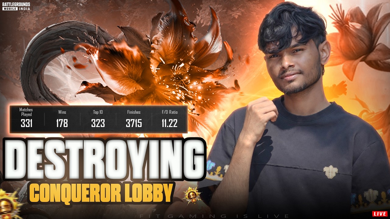 LIVE BGMI🛑DESTROYING CONQUEROR LOBBY 🔥 #bgmi #pubgmobile