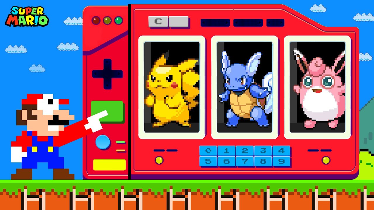 Mario's Choosing the Ideal Pokemon from the Pokedex in Super Mario Bros