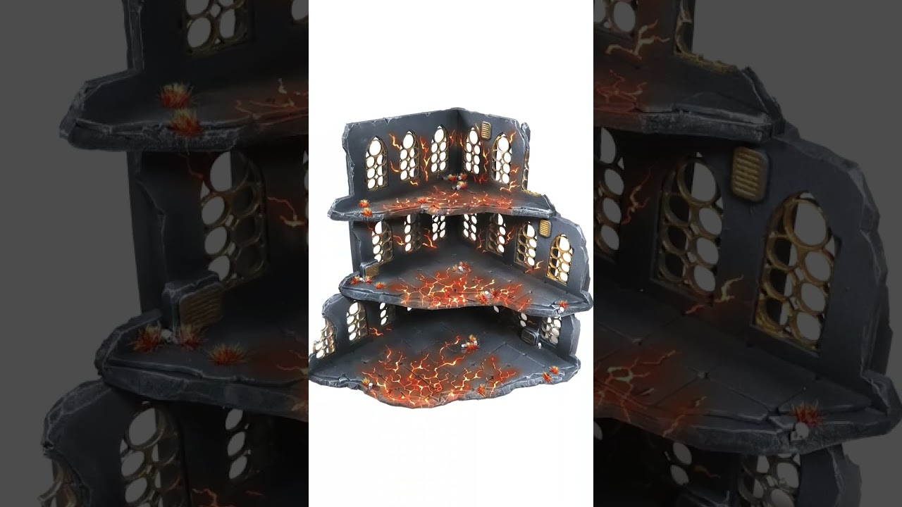 Warhammer 40k Style Lava Ruins (Terrain made by me)