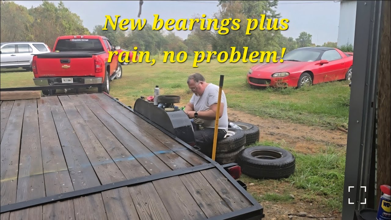 NEW wheel bearings in the rain!