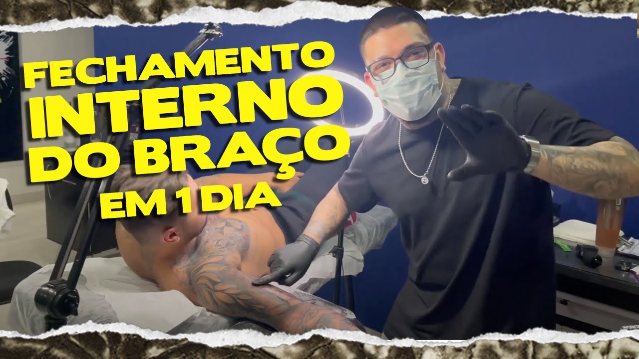TATTOO FECHAMENTO INTERNO DO BRAÇO TATUAGEM DE LOBO E  DE INDIO | WOLF TATTOO AND TATTOO AMERIDIAN