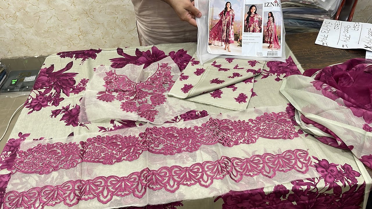 Maria b -Iznik -zainab chotani mix brand sale|Designer patch work lawn 3Pc Suits |#umanfabricstore 