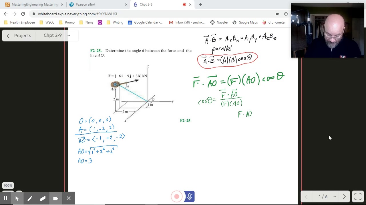 Statics: 1E Dot Products: F2-25
