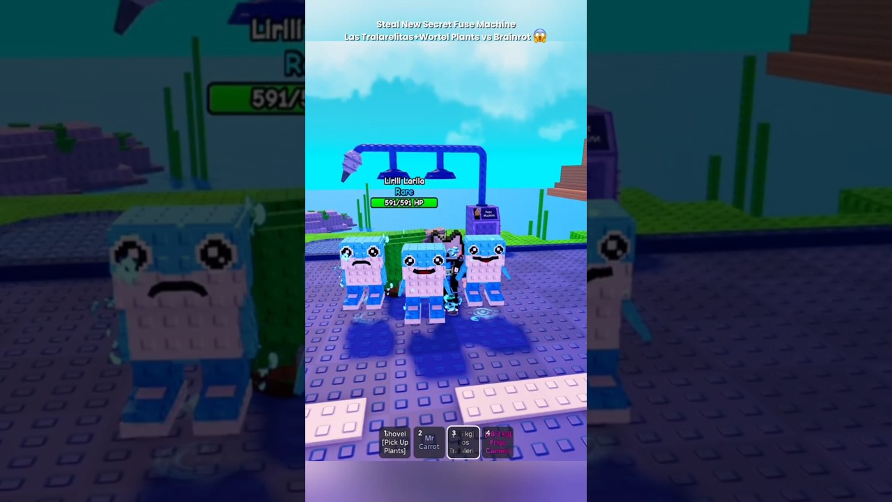 Steal New Secret Fuse Machine Las Tralalero with Carrots Plants vs Brainrot