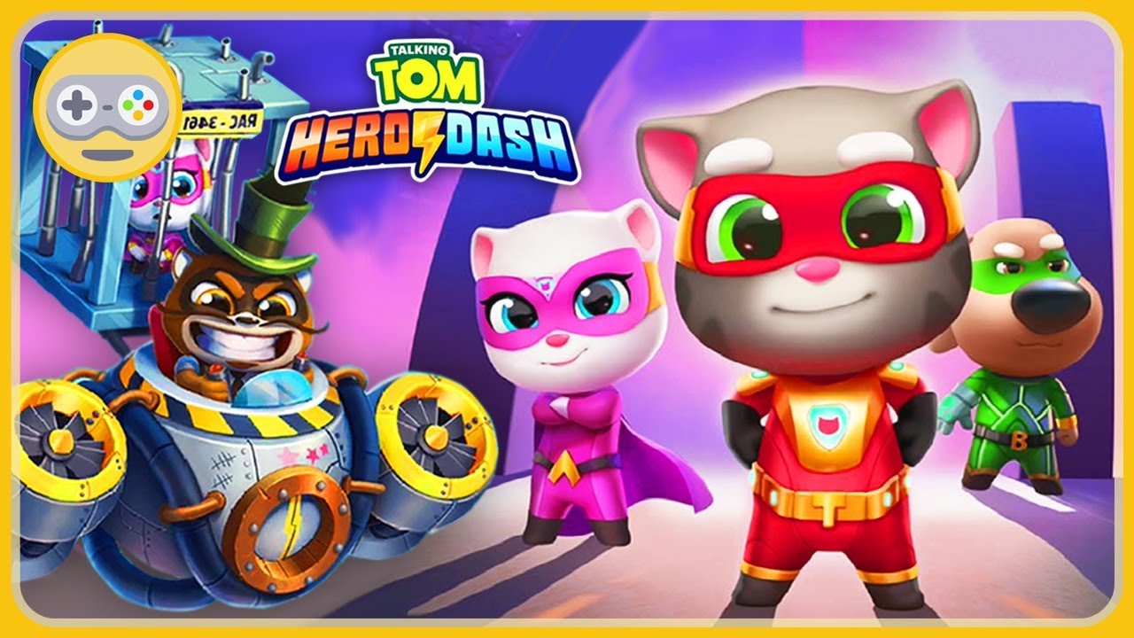 Говорящий Том погоня героев - новая игра про Тома и друзей - Супергерои против банд енотов