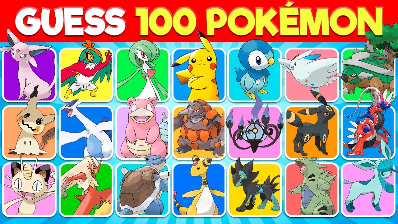 WHO'S THAT POK&Eacute;MON? 🧠⚡Guess 100 Pok&eacute;mon ALL Generations