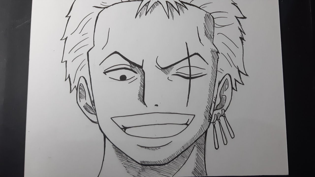 COMO DESENHAR O RORONOA ZORO DE ONE PIECE - passo a passo